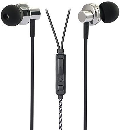 Audiosharp AS0434 In-ear Headphone with Microphone and Volume Control (Silver)