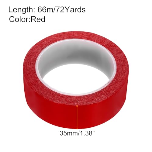 Image of uxcell 1 Rolls Red 1.38 Inch x 72 Yards Polyester Film Electrical Tape PET Tape High Temperature Heat Resistant Tape for Transformer Motor Wire 5S Positioning Logo,35mm x 66m