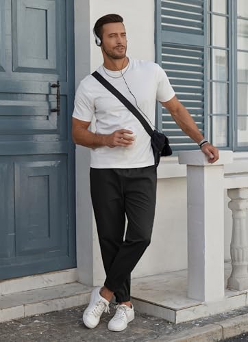 COOFANDY Men's Casual Joggers Pants Cotton Elastic Waist Drawstring Chino Pants Hiking Outdoor Track Sweatpants4