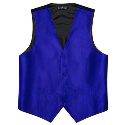 Image of Barry.Wang Men's Suit Vest Tie Bowtie Set Formal Silk Paisley Waistcoat Hanky Cufflinks Lapel Pin Set Wedding Party 7PCS