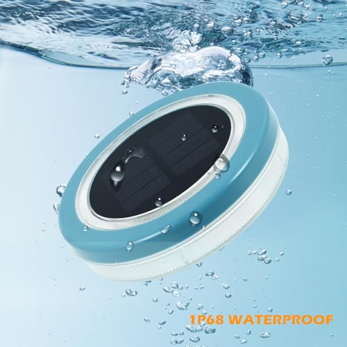 Luz Solar Flotante verde con encendido automático y resistencia al agua para piscina 6