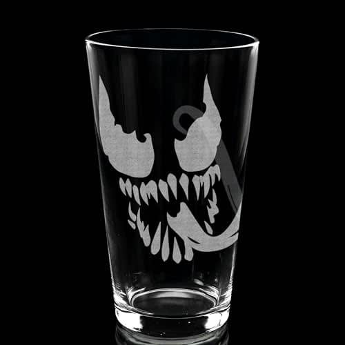 Amazon.com: VENOM Engraved Pint Beer Glass | Inspired by Super Hero ...