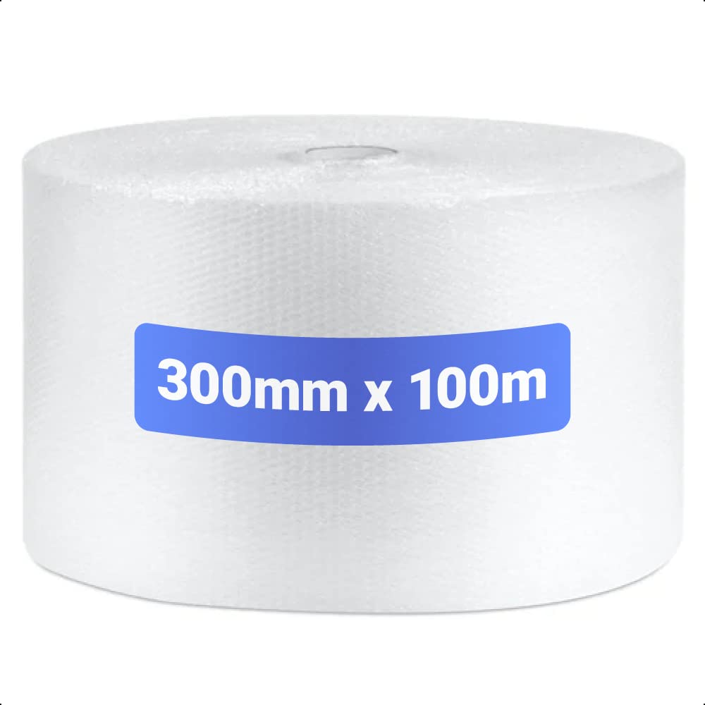 Schott Packaging Clear Small Roll Of Quality Bubble Wrap 300Mm X 100M - Small Bubbles | Strong And Great For House Moving, Removals And Storage Sp300mm | Fast & Free Uk Delivery