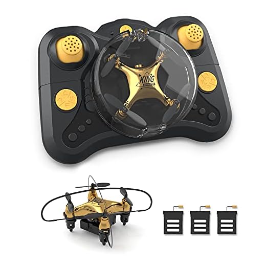 Holyton HT02 Golden Mini Drone for Adult Beginners and Kids, Portable RC Quadcopter with Auto Hovering, 3D Flip, 3 Speed Modes, Headless Mode and 3 Batteries, Emergency Stop, Gift for Boys Girls