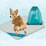 INSPECTOR TAIL 3D ChillPocket Cooling Mat for Dog + String Bag Pack/Air-Cells for Better Airflow/Washable & Portable Pet Soft Pad for Indoor or Outdoor Blanket for Kennel Sofa Bed Floor Car
