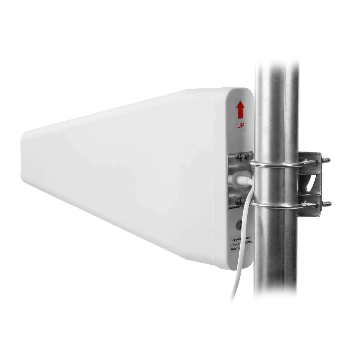 AY11C-10 Antenna da esterno 11 dBi 3G/4G LTE Yagi LPDA Direzionale 698-2700MHz per telefono cellulare ripetitore amplificatore router 4G, SMA-Maschio + adattatore N-Maschio, 10m Cavo