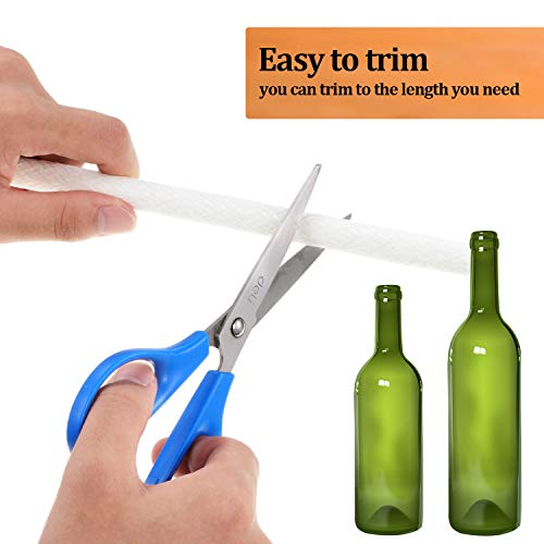 Nuanchu 24 Pieces Wine Bottle Torch Wicks Kit Include 12 Pieces Brass Torch Wick Holders with Washer and 12 Pieces Fiberglass Torch Replacement Wicks for DIY Homemade Torch Indoor Outdoor Decor