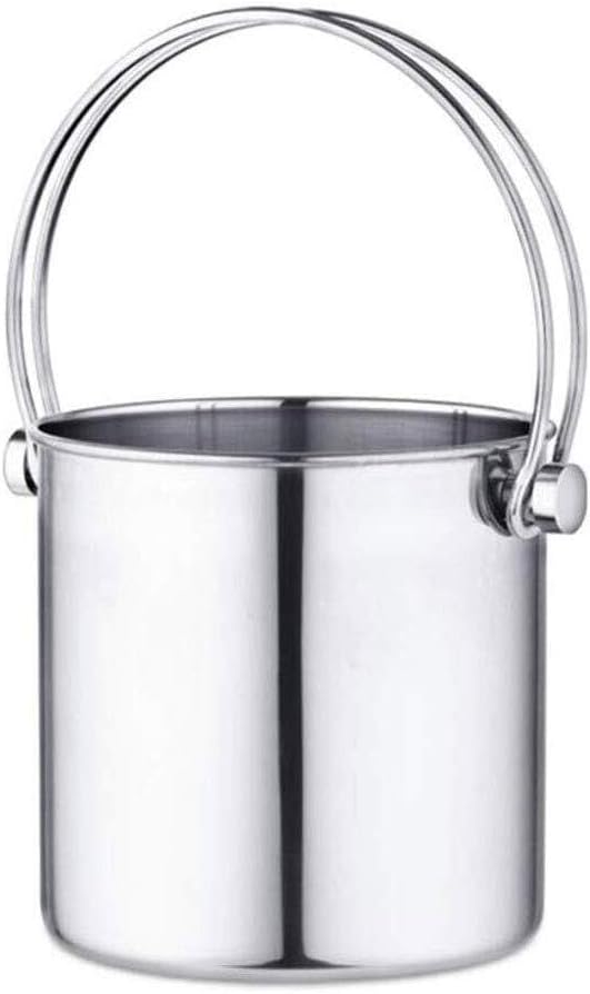 Ice Bucket - Stainless Steel Ice Bucket Portable Ice Bucket with Ice Compartment Ice Wine Barrel (Size : 3.0L) ()