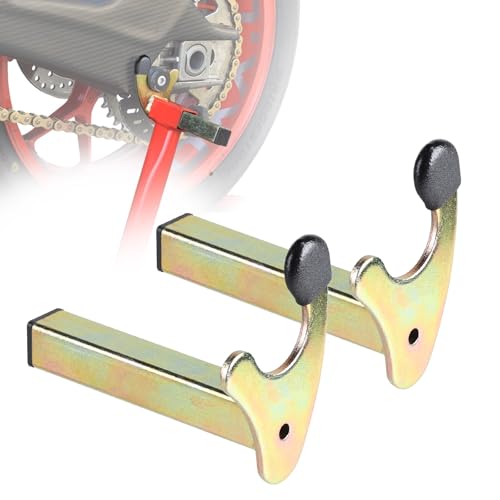 EFUTURETIME 2 Piezas Adaptadores para Caballete Trasero de Moto Universal, Soporte de Basculante de Moto 20 X 20 X 118 mm, Mantenimiento de Garaje, Limpieza de Moto, Forma de U