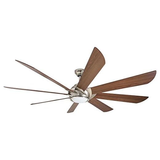 Harbor Breeze Hydra 70 Inch Brushed Nickel Indoor Ceiling Fan with Light and Remote Control (8-Blade)
