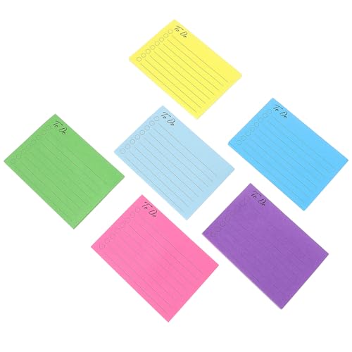 DOITOOL 彩色便利貼 ページ 色 ポータブル多機能メモパッド 学生とオフィス用わいい付箋 ノートやファイルに跡を残さず貼れる実用的なステ