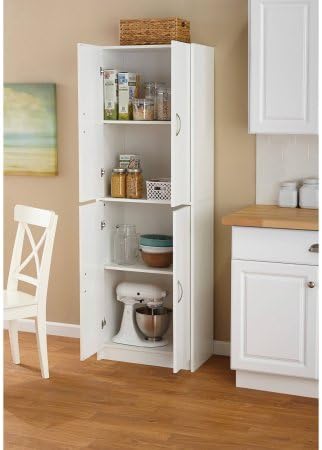 Mainstays 4-Shelf Multipurpose Storage Cabinet, White
