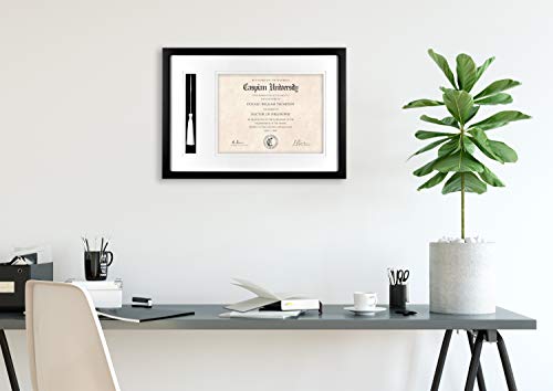 Image of MCS, Black Graduation Diploma and Tassel Frame, 18.25x13 Inch Overall Size (65903)