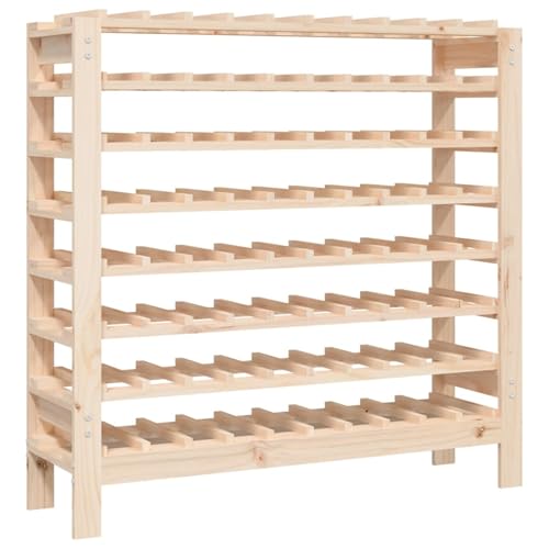 Soporte para botellas de madera sólida 80 botellas miniatura 2