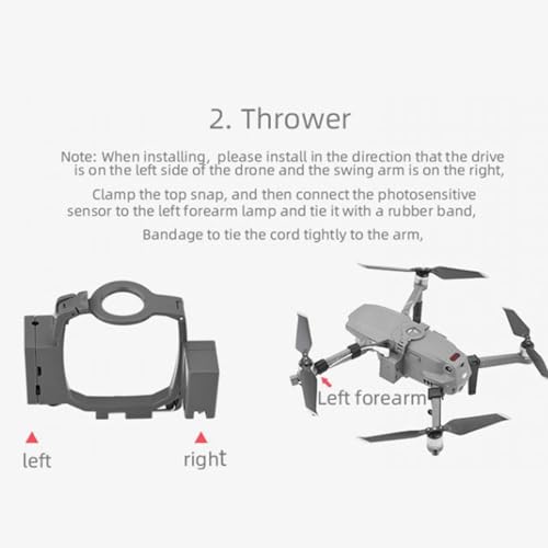 Système de Largage de Drone pour Mavic 2 Pro Zoom, Léger et Sûr, Transport de Utile, Libération de Chute pour Ligne de Pêche, Libération D'appât, Sauvetage de Mariage