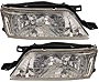 Evan-Fischer Headlight Set Compatible with 1997-1999 Nissan Maxima Left Driver and Right Passenger Side Halogen With bulb(s)
