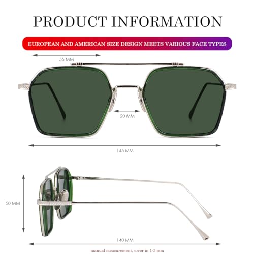 Image of CREEK Unisex Full Rim Hexagonal Branded and Stylish Sunglasses | 100% UV Protected | Men & Women | Medium | CH S1145-Pack of 1