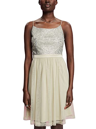 ESPRIT Collection Damen 033eo1e334 Kleid, 335/Dusty Green, M