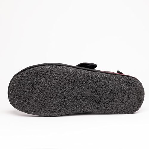 Men's Open Toe Foam Wide Diabetic Slippers Hook & Loop Closure Non-Slip Rubber Sole Flexible Orthotic Slippers Indoor/Outdoor Adjustable Soft Breathable3