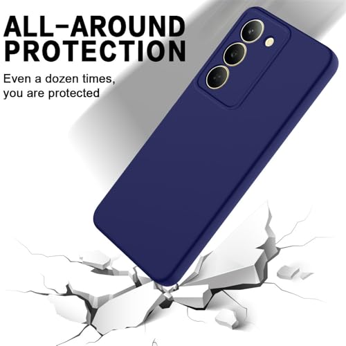 Image of Back Cover for Mi Redmi 15 5G | Full Camera Protection | Premium Liquid Silicon Case | Flexible Bumper Case for Mi Redmi 15 5G (Dark Blue)