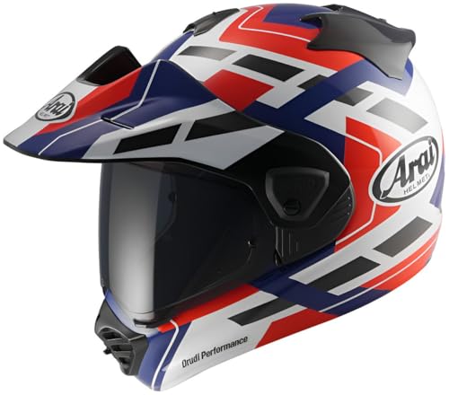 Arai TOUR-X5 Match Casco da enduro, bianco/blu/rosso, XL (61/62)