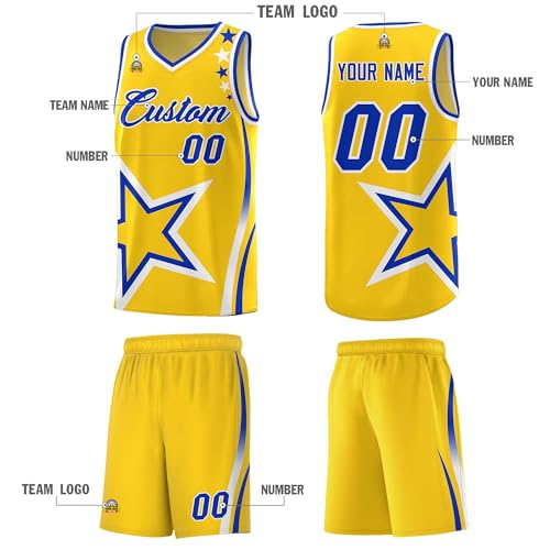 Personalized Basketball Team Uniforms Custom Jerseys and Shorts Printed Text Number for Youth Men and Women
