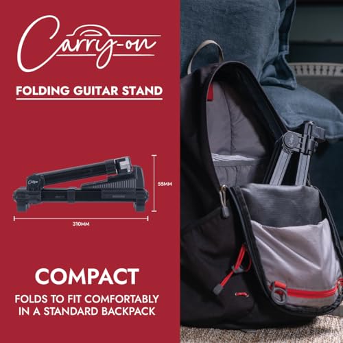 Carry-on Folding Guitar Stand, Portable and Lightweight, Suitable for Mini and full size Electric Guitars Acoustic Guitars - Image 3