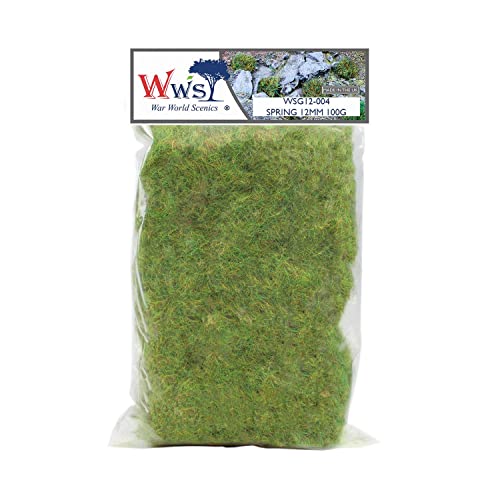 WWS War World Scenics WWScenics | 12mm Spring Static Grass | 100g | WSG12-004 | Realistic Model Scenery Material