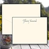 Casual Personalized Flat Cards - Raised Ink Stationery Made in the USA