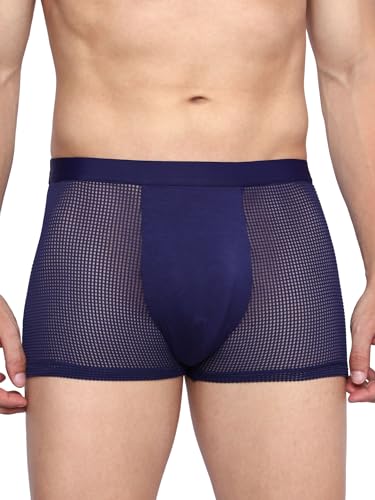 Image of Mesh Boxer for Men's | Breathable Pouch Underwear | Dots Silky Smooth Innerwear (Pack of 1)