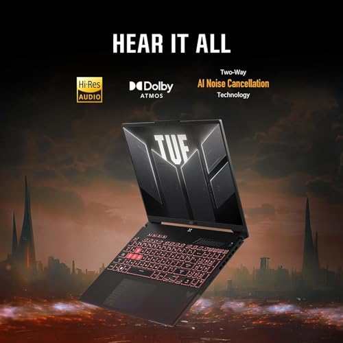 Image of ASUS TUF A16 Gaming Laptop, 16 inch QHD+ 165Hz 16:10 Display, AMD Ryzen 9 7940HX(16-Core, Up to 5.2 GHz), 32 GB DDR5 RAM, 2 TB SSD, GeForce RTX 4070, Wi-Fi 6, Backlit, Lifetime Office & Windows 11 Pro