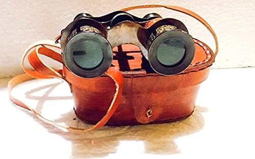 Lunettes d'opéra rétro en laiton, une idée cadeau avec étui en cuir