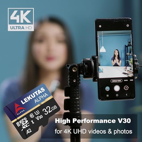 Image of 32GB Micro SD Card, microSDXC TF Card UHS-I Flash Memory Cards | High Read Speed 80MB /s, Class 10 C10, U3, A2, V30, for 4K Full HD & 4K UHD Video Recording