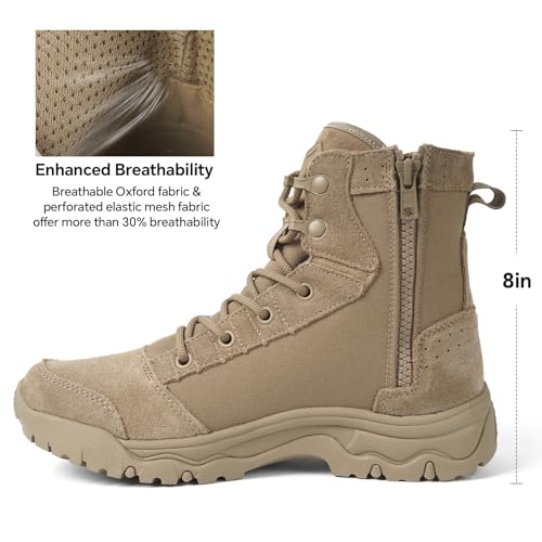 Image of Women's 6 Inch Lightweight Tactical Combat Boots - Army Desert Boots