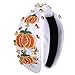 mokkia Thanksgiving Fall Headband for Women Thanksgiving Accessories Beaded Pumpkin Knotted Headband Embellished Jeweled Rhinestone Pearl Top Knot Hairband Autumn Fall Outfit Holiday Gifts