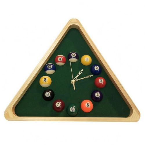 Horloge billard triangulaire en bois, le cadeau idéal pour passionnés de jeux - 2