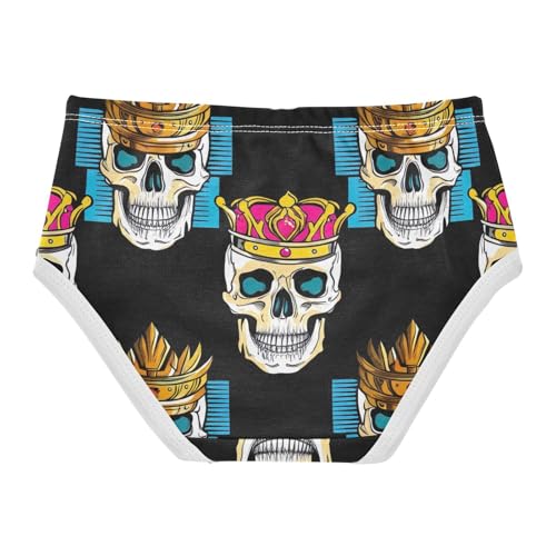 Cartoon Girls Underwear Toddlers 2t Cotton Panties for Girl Funny Skulls Black Briefs Kids Undies2