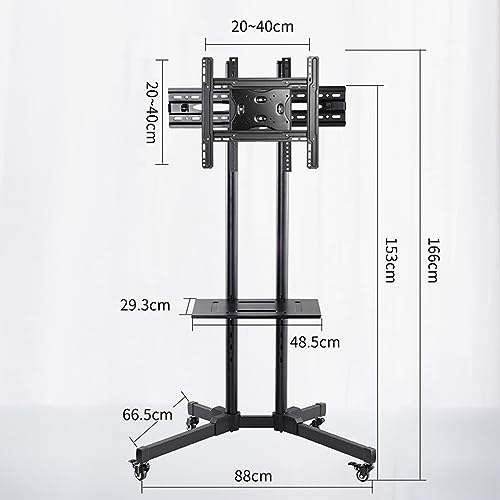 Soporte móvil para TV de 32 a 70 pulgadas con ruedas y ajuste de altura miniatura 2