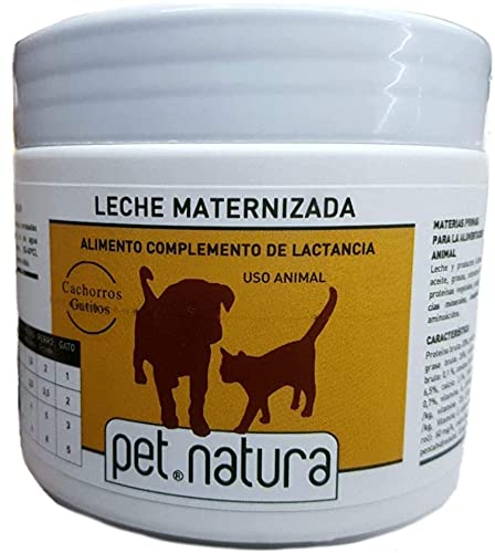 Pet Natura Leche Maternizada Complemento Lactancia Perros Cachorros y Gatos Gatitos, Bote 500 gr Cover