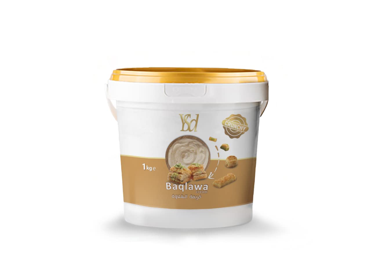 YSD Baklawa Cream Spread 1 kg – Baking, Filling, Topping Ingredient for Cakes, Cookies, Chocolates, Ice-Cream and Desserts