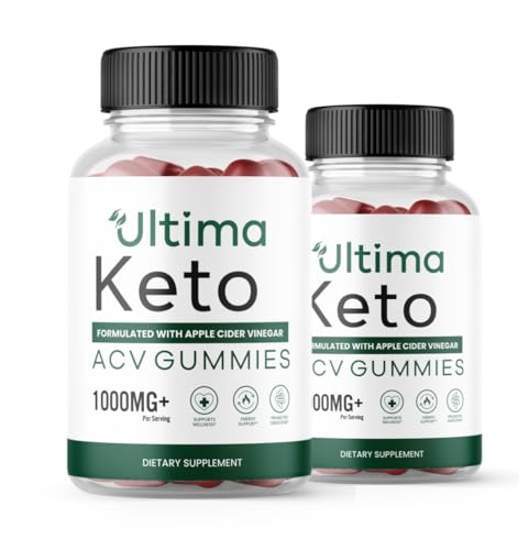 Zonata (2 Pack) Official Ultima Keto Gummies, Ultima Keto ACV Gummies 525mg Apple Cider Vinegar Gummies (120 Keto Gummies)
