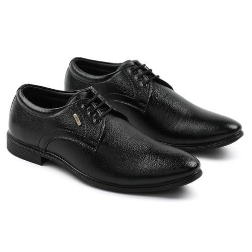 Image of Liberty Fortune HOL-130E Formal Lacing Derby Shoes for Men with PVC Sole | PU Outsole | Comfortable & Lightweight | Cushioned Footbed | Durable & Trendy Design