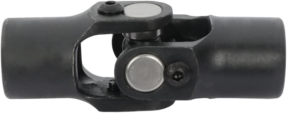 ECCPP 3/4" Round x 3/4" Smooth Round Single Steering Joints Black Universal U-Joint Shaft 96mm
