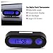 MUNEFE Car Electronic Watch, Car Thermometer, 2 in 1 Car Vehicle Interior Mini Electronic Watch for Auto Ary