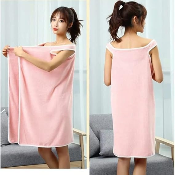 Image of MORADO� Microfiber Bathing Wearable Magic Towel /Bath Towel /Beach and Spa Bathrobe /Bathroom Towel Dress with Straps for Girls & Women 300 GSM