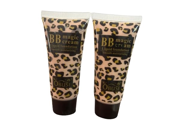BB Magic Cream Liquid Foundation (Smooth Moisturizing) Foundation (Beige 02) 60g Pack of 2