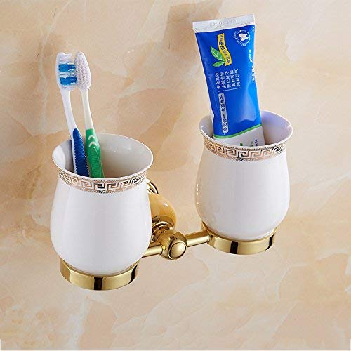 Support de brosse à dents en acier inoxydable avec porte-tasse suspendu de haute stabilité