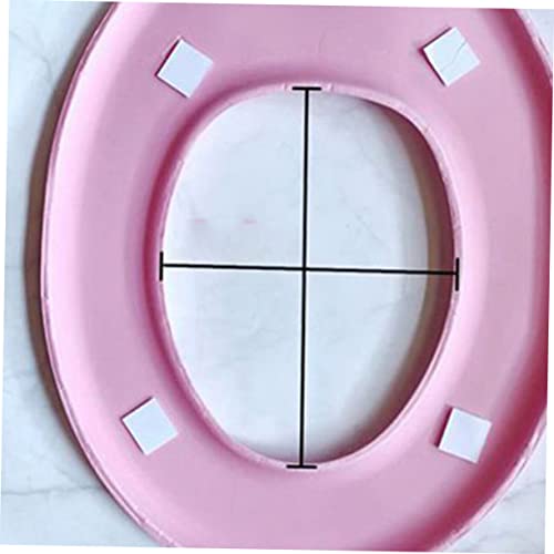 Cabilock 2Pcs Toilettensitzkissen Gepolsterte Toilettensitzabdeckung Toilettenauflage Toilettensitze O-Förmige Toilettensitzabdeckung Bunte Toilettensitzabdeckung Gepolsterte – Bild 3