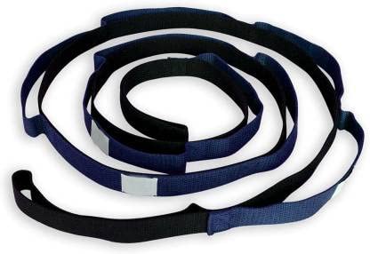 keycraze 8 Loop Yoga Strap Made from Durable Nylon Cotton Yoga Strap (Blue)-image-13