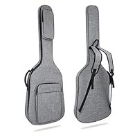 ♫ Unique Design: Durable electric bass bag is made of slight waterproof material, smooth soft lining fabric, reinforced double stitching and shockproof rubber bottom. Two-way metal zippers slide very smoothly. Special gray color, make electric bass g...